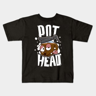 Coffee Pot Head Coffee Addict Funny Kids T-Shirt